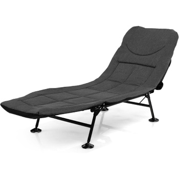 Skladacie ležadlo so 6násobným nastaviteľným operadlom YA21807YJDEDE, 194 x 66 x 29 cm, do 200 kg, šedý