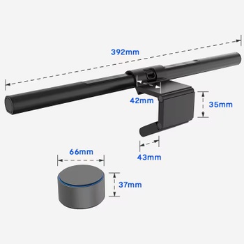 Lampa na monitor EL4-EU, napájanie z USB, 5W, 392 mm, čierna - A