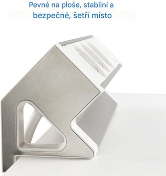 Stolný predlžovací kábel PS009-W-EU, s 3 zásuvkami a 2 USB porty typu A+C, 1,8 m, biela - A