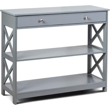 Konzolový stolík so zásuvkou KZ99023MUFR, 100 x 30 x 80 cm, sivý - A