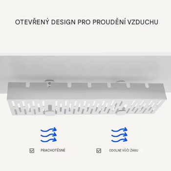 Žľab pre správu káblov CMP502-W, 49,7 x 11,7 x 8,9 cm, biely - A