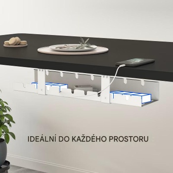 Žľab pre správu káblov CMP502-W, 49,7 x 11,7 x 8,9 cm, biely - A