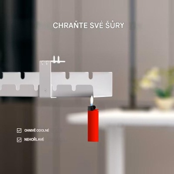 Žľab pre správu káblov CMP502-W, 49,7 x 11,7 x 8,9 cm, biely - A