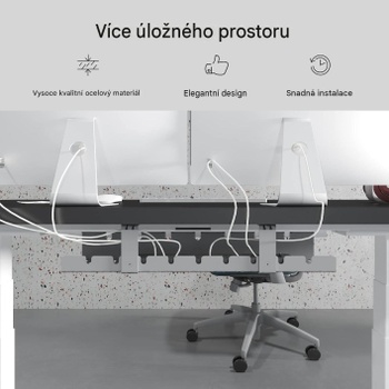 Žľab pre správu káblov CMP017-S, 50 x 9 x 12 cm, sivý - A