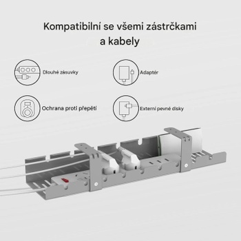 Žľab pre správu káblov CMP017-S, 50 x 9 x 12 cm, sivý - A