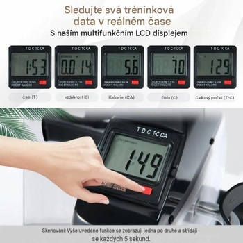 Prenosný rotopéd s LCD obrazovkou 9900178558, nosnosť 100 kg, biely - A