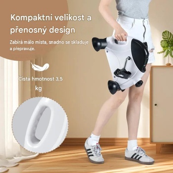 Přenosný rotoped s LCD obrazovkou 9900178558, nosnost 100 kg, bílý - A
