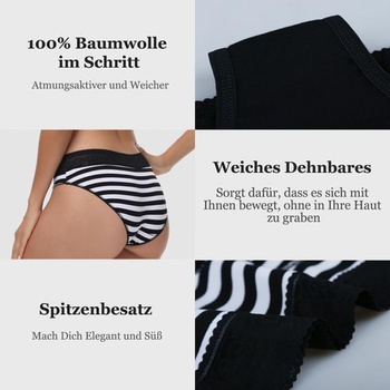 Dámské bavlněné spodní prádlo, elastické hipster kalhotky, krajkové kalhotky