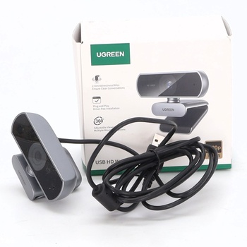 UGREEN Webcam Full HD 1080P/30fps USB A webkamera s mikrofonem pro PC, automatická korekce světla,