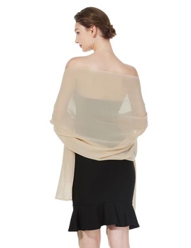 BEAUTELICATE Šifónový šál, dámska slávnostná elegantná šatka cez ramená, štôlňa na večerné šaty,