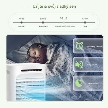 Prenosná klimatizácia 3v1 ES10737DE-WH, nádrž 10 l, 78W, biela - A