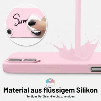 Silikónový kryt oakxco pre iPhone 16 Plus s ochranou fotoaparátu, ultra tenký farebný kryt na