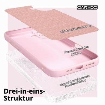 Silikónový kryt oakxco pre iPhone 16 Plus s ochranou fotoaparátu, ultra tenký farebný kryt na