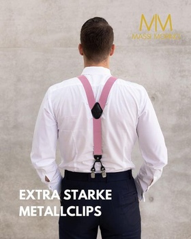 Sada šle Massi Morino s motýlkem pro muže a ženy | Elastické pásky ve tvaru Y s extra silnými