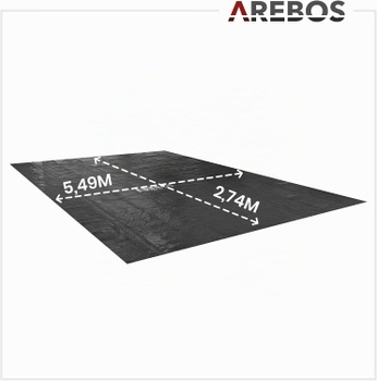 Štvorcová bazénová solárna fólia, 5,49 x 2,74 m, hrúbka 120 µm, čierna - A