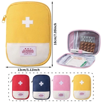 Lékárnička, 4dílná cestovní lékárnička, mini prázdná lékárnička, taška na léky, přenosná pro