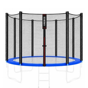 Kryt okraja trampolíny a sieť, 305 cm, 8 tyčí, modro/čierna - B