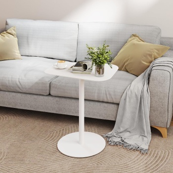 Stabilný stolík z ocele H1W-V2, 50 × 38 × 65 cm, biely - A