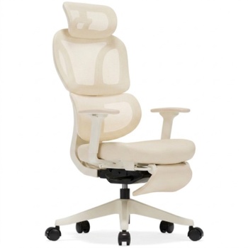 Ergonomická kancelárska stolička BS5W-F2, nosnosť 136 kg, marhuľová - B