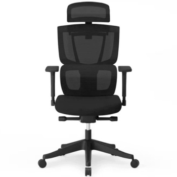 Ergonomická kancelárska stolička C7BB-M1, nosnosť 136 kg, čierna - A