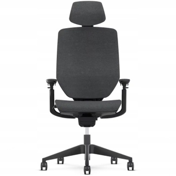 Ergonomická kancelárska stolička BS12PG-F1-V4, 3D opierka hlavy, nosnosť 136 kg, šedá - A