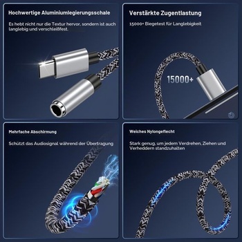 Adaptér z USB-C na 3,5 mm jack, adaptér z USB Type-C na 3,5 mm jack pre slúchadlá pre Google Pixel 10