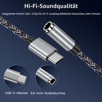Adaptér z USB-C na 3,5mm jack, adaptér z USB Type-C na 3,5mm jack pro sluchátka pro Google Pixel 10
