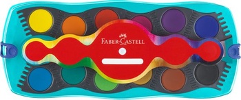 Faber-Castell - Sada farieb Connector Turquoise, s krabičkou s farbami a príslušenstvom, 3dielna sada