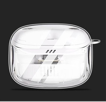 Průhledné pouzdro GIOPUEY kompatibilní s JBL Tune Buds 2, TPU nárazuvzdorné ochranné pouzdro,