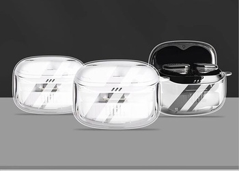 Průhledné pouzdro GIOPUEY kompatibilní s JBL Tune Buds 2, TPU nárazuvzdorné ochranné pouzdro,