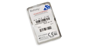 Biofinity Spheric 8.6 +02.50 (6) Mesačné mäkké kontaktné šošovky, 6 kusov / BC 8.6 mm / DIA 14.0 mm /