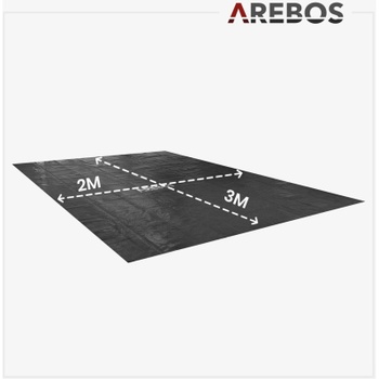 Solárny kryt bazéna s tepelne izolačnou fóliou, 3 x 2 m, hrúbka 120 µm, čierna - N