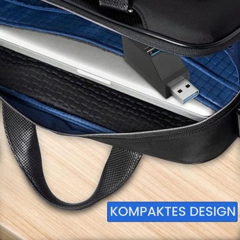 3portový USB hub pre notebooky, rozširujúci adaptér USB portov, 1 USB 3.0 a 2 USB 2.0 porty,