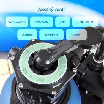 Bazénová filtrácia s čerpadlom, 350 W, 9500 l/h, objem nádrže až 20 kg piesku, modro/čierna - A