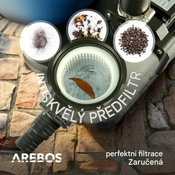 Bazénová filtrácia s čerpadlom, 350 W, 9500 l/h, objem nádrže až 20 kg piesku, modro/čierna - A