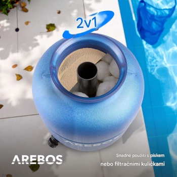 Bazénová filtrácia s čerpadlom, 350 W, 9500 l/h, objem nádrže až 20 kg piesku, modro/čierna - A