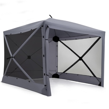 Záhradný altánok POT497GR, 240 x 240 x 220 cm, sivý - A