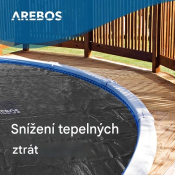 Okrúhla solárna plachta na bazén, 3,66 m, hrúbka 120 , čierna - B