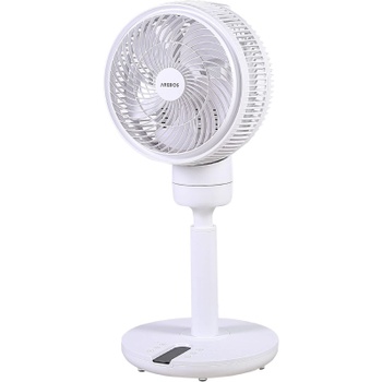 Podlahový ventilátor, 55 W, priemer 23 cm, nastaviteľná výška, biely - A