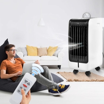 Prenosná klimatizácia 3v1 s ventilátorom a čističkou vzduchu ES10682DE-BK, 75 W, 6litrová nádrž, bielo