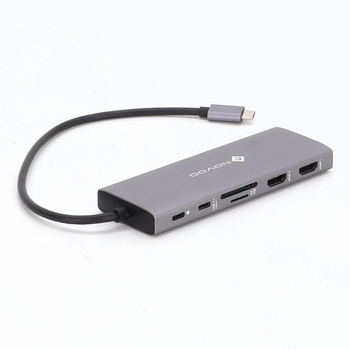 Dokovacia stanica NOVOO 10 Gbps USB C Hub 2 HDMI 4K @ 60Hz, adaptér pre tri displeje s VGA, USB A 3.2