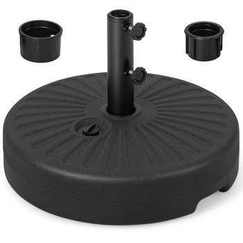 Plniteľný okrúhly stojan na slnečník NP10666BK, 50 cm, čierny - A