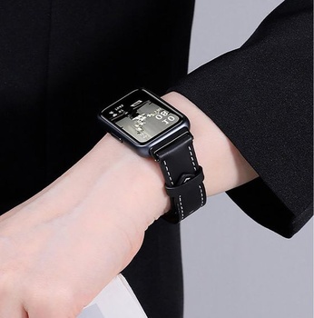Náramek GIOPUEY kompatibilní s Huawei Band 11/11 Pro, náramek z pravé kůže [odolný proti