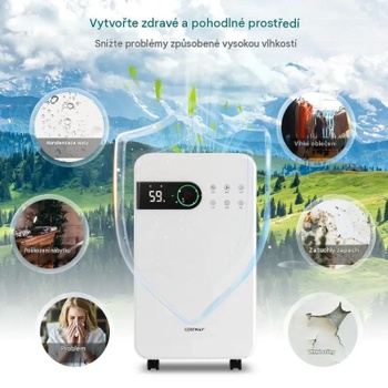 Odvlhčovač vzduchu s LED displejom ES10368DE-WH, 2,3 l, 128 W, biely - A
