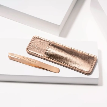 Mini pinzeta TWEEZERMAN (ručně broušená, šikmé přesné hroty, profesionální kvalita, ergonomická, na