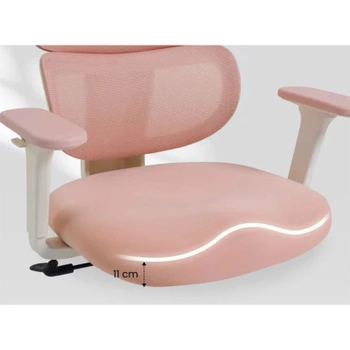 Ergonomická kancelárska stolička BS5P, ružová - A