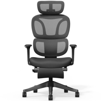 Ergonomická kancelárska stolička BS5BB-M2, nosnosť 136 kg, čierna - B