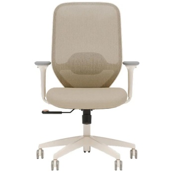 Ergonomická kancelárska stolička C5W-F1, nosnosť až 150 kg, sieťovina, béžová - A