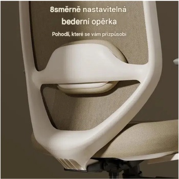 Ergonomická kancelárska stolička C5W-F1, nosnosť až 150 kg, sieťovina, béžová - A