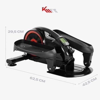 Trenažér na cvičenie nôh s displejom, nosnosť 100 kg, čierny - A